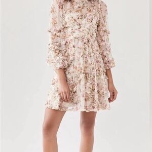 Needle & Thread Garland Flora Ruffle Mini Dress